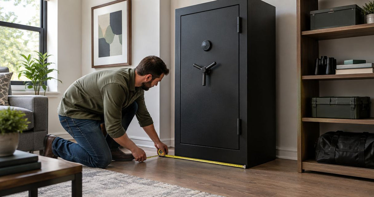 How much floor space does a gun safe need?