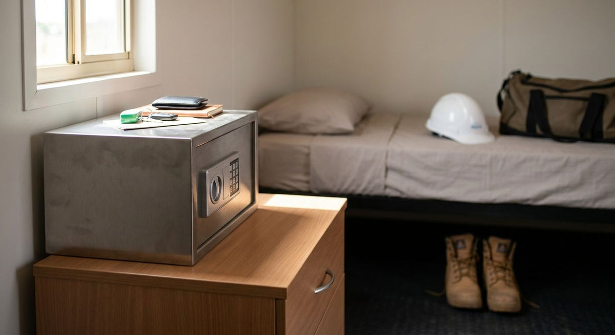 Safes for FIFO workers and mining camp accommodation