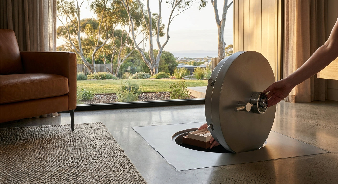 In-floor safes for residential security