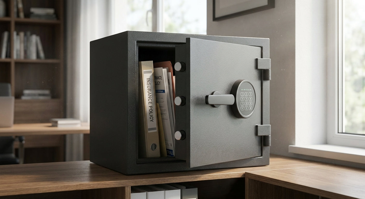 Fireproof safes for storing insurance policies