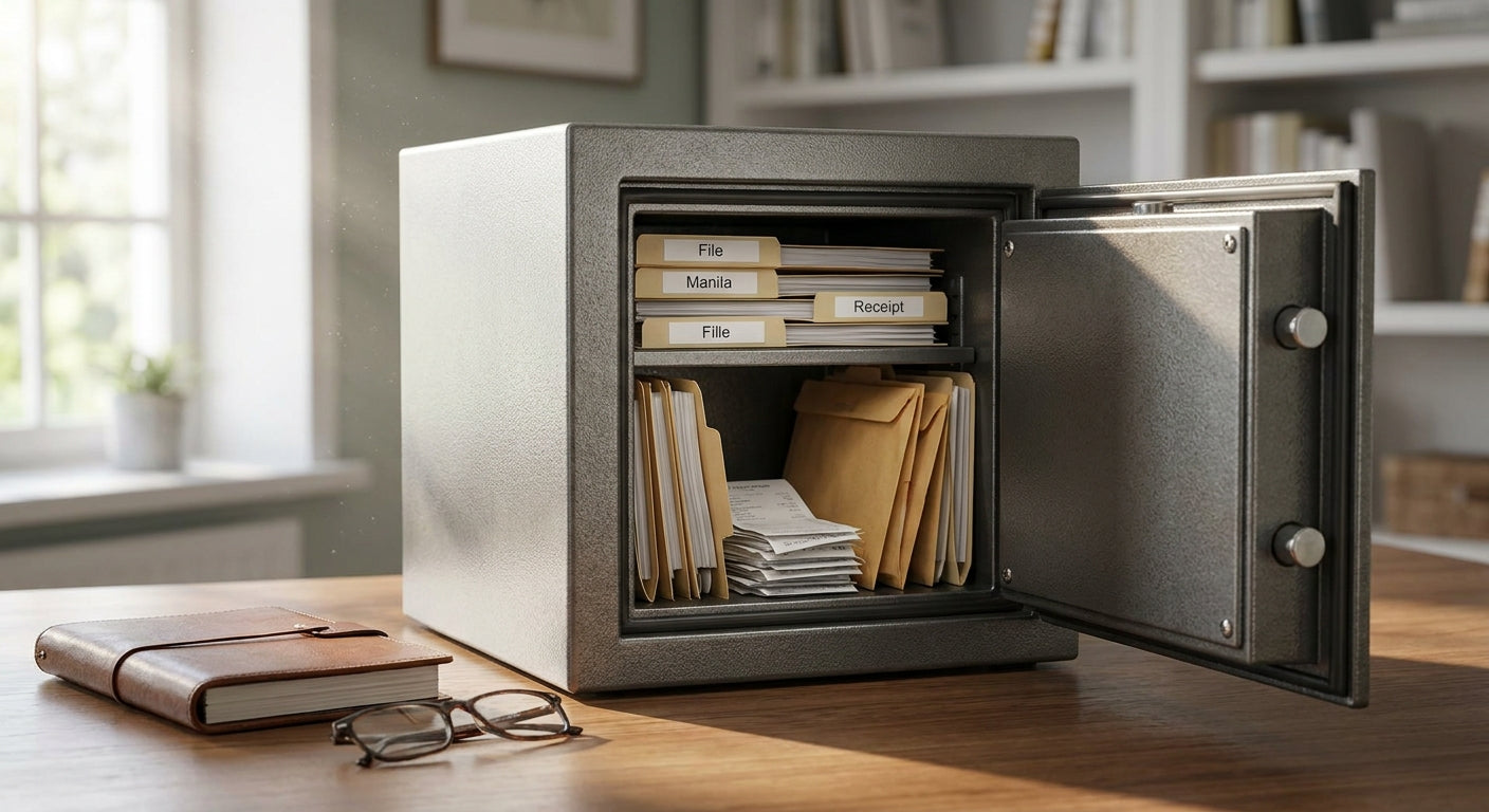 Fireproof safes for tax records and receipts