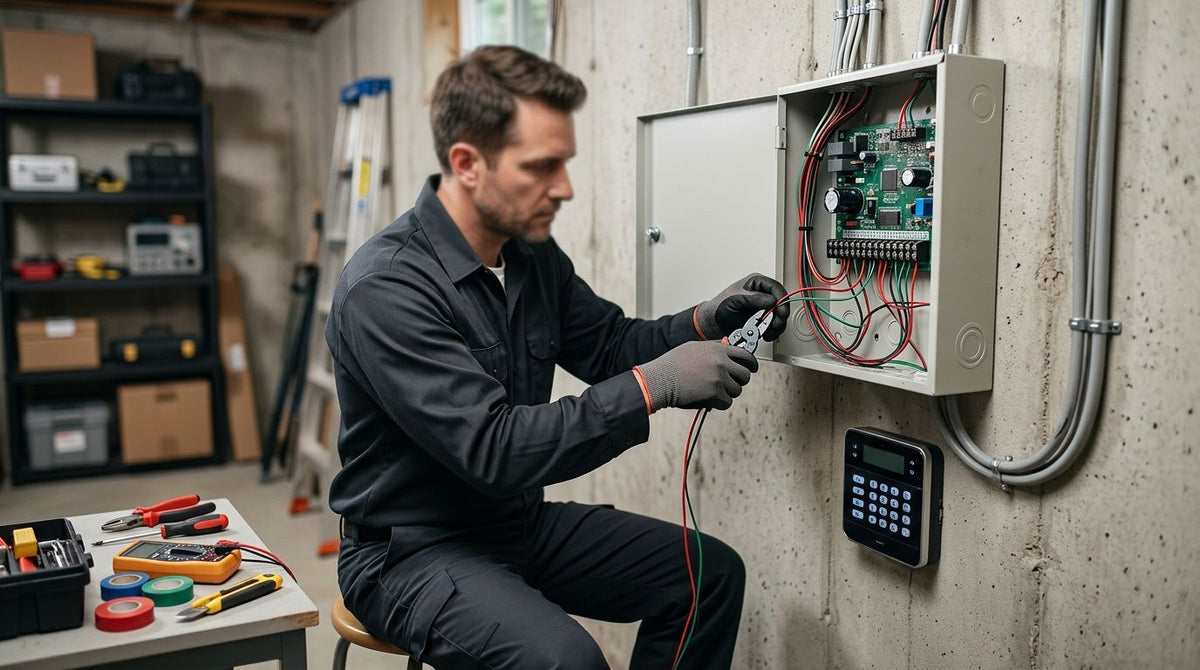 How to wire a safe duress alarm to a monitored security service