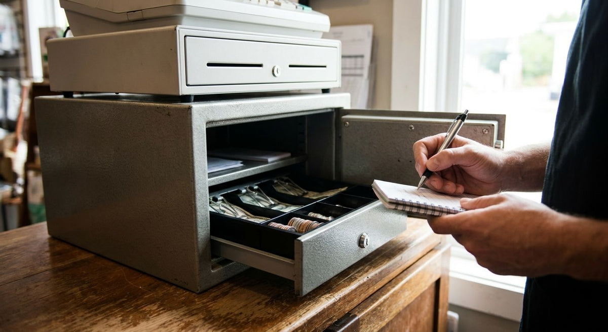 How to set a cash float limit for a retail till safe