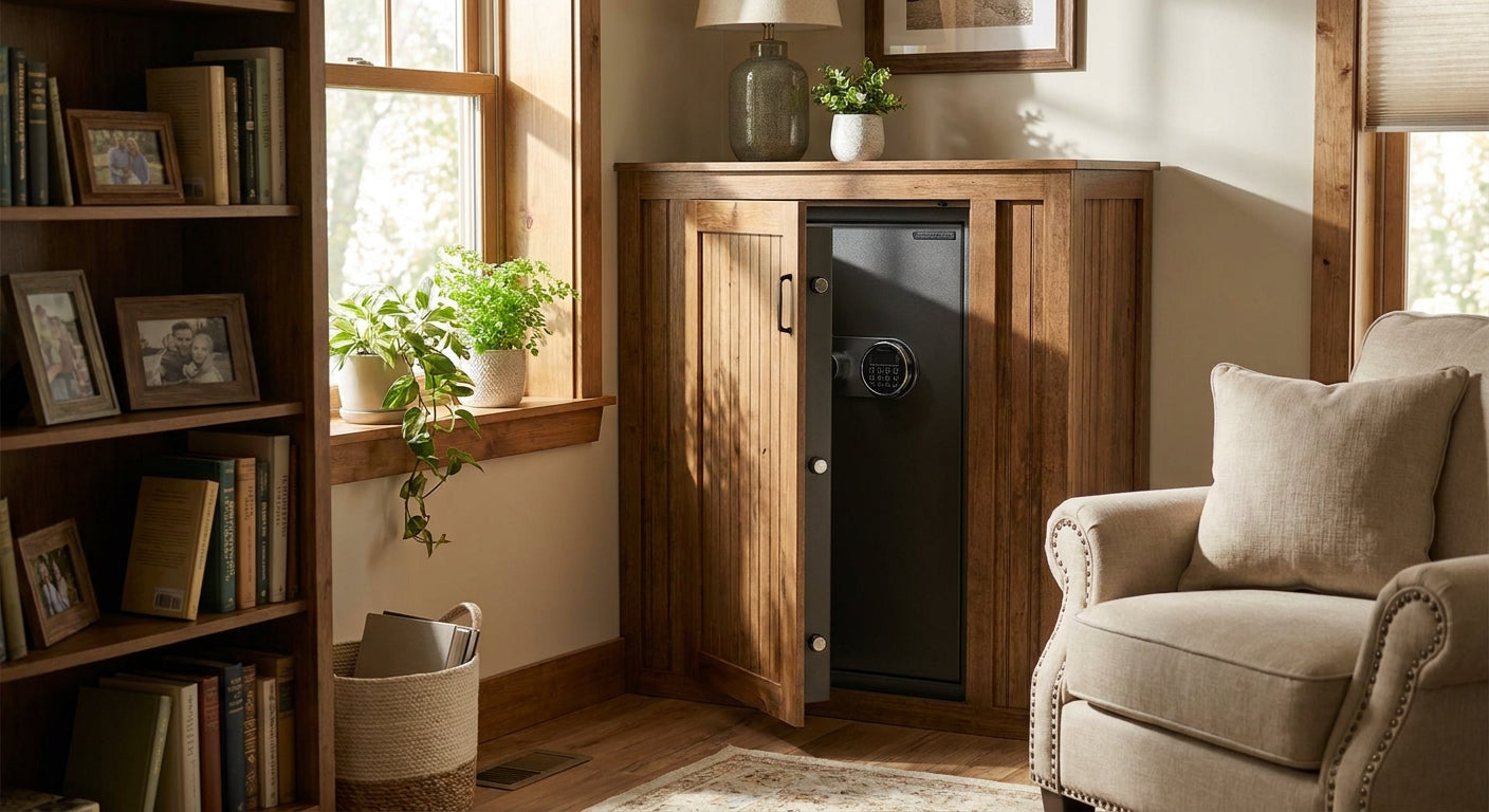 How to store a gun safe discreetly in a small home