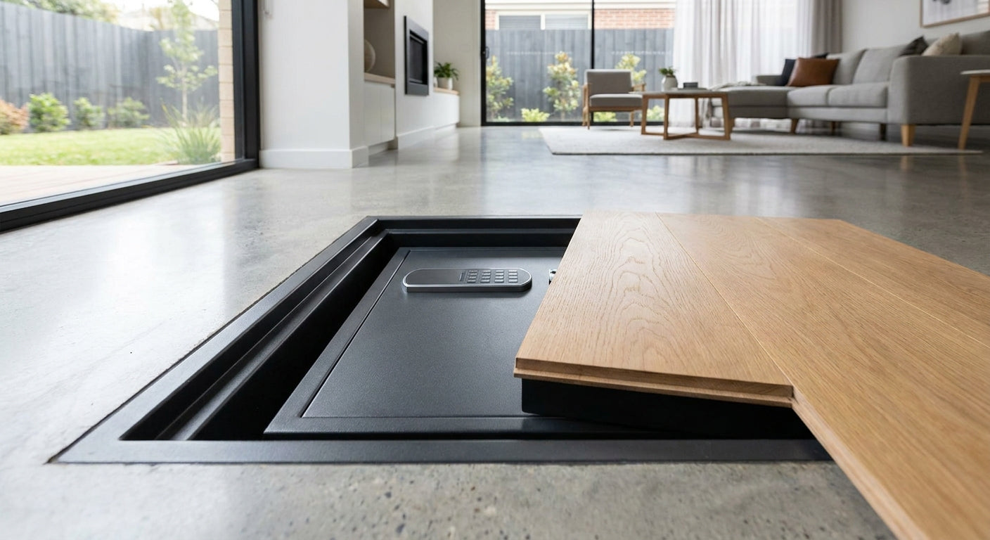 Floor safes for concealed home installation