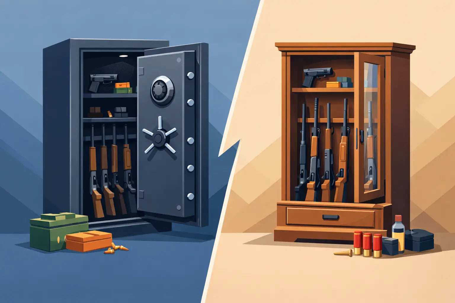 Gun Safe vs Cabinet: What Should You Buy?