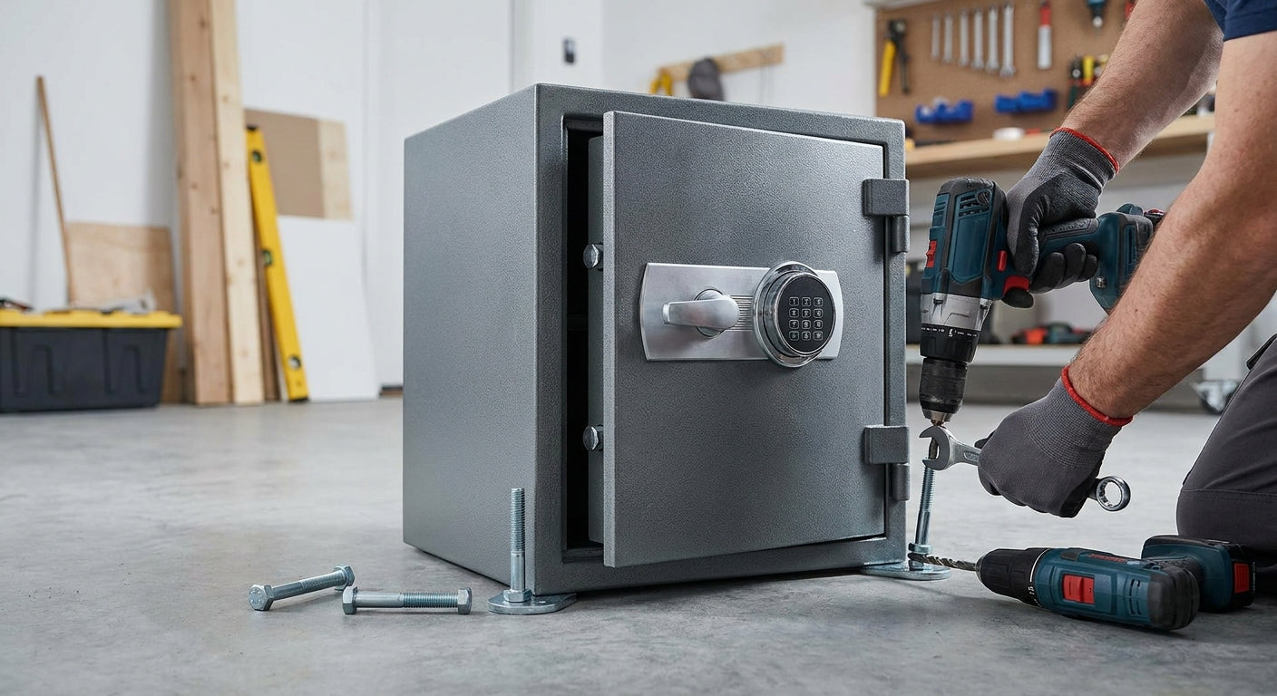 How to secure a safe to a concrete floor