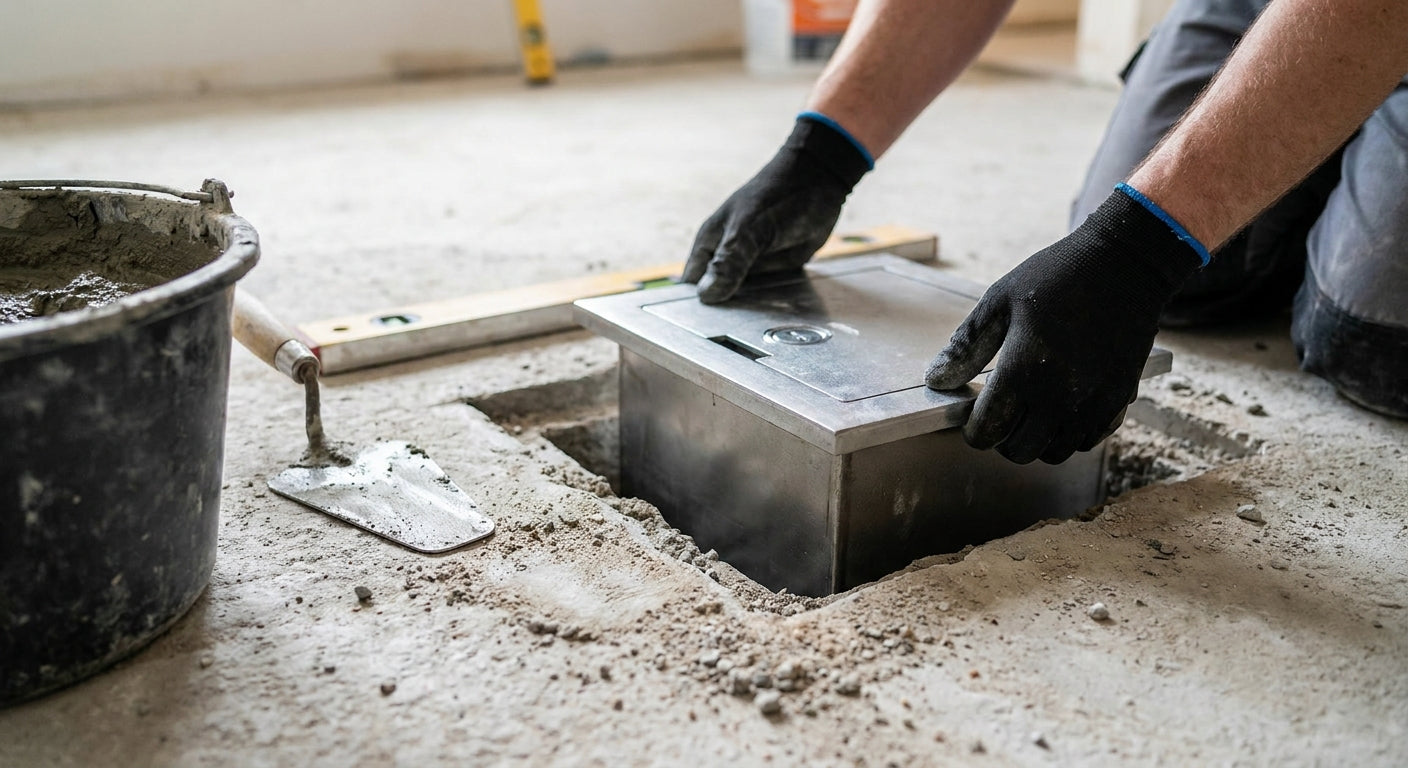 How to install a floor safe in concrete