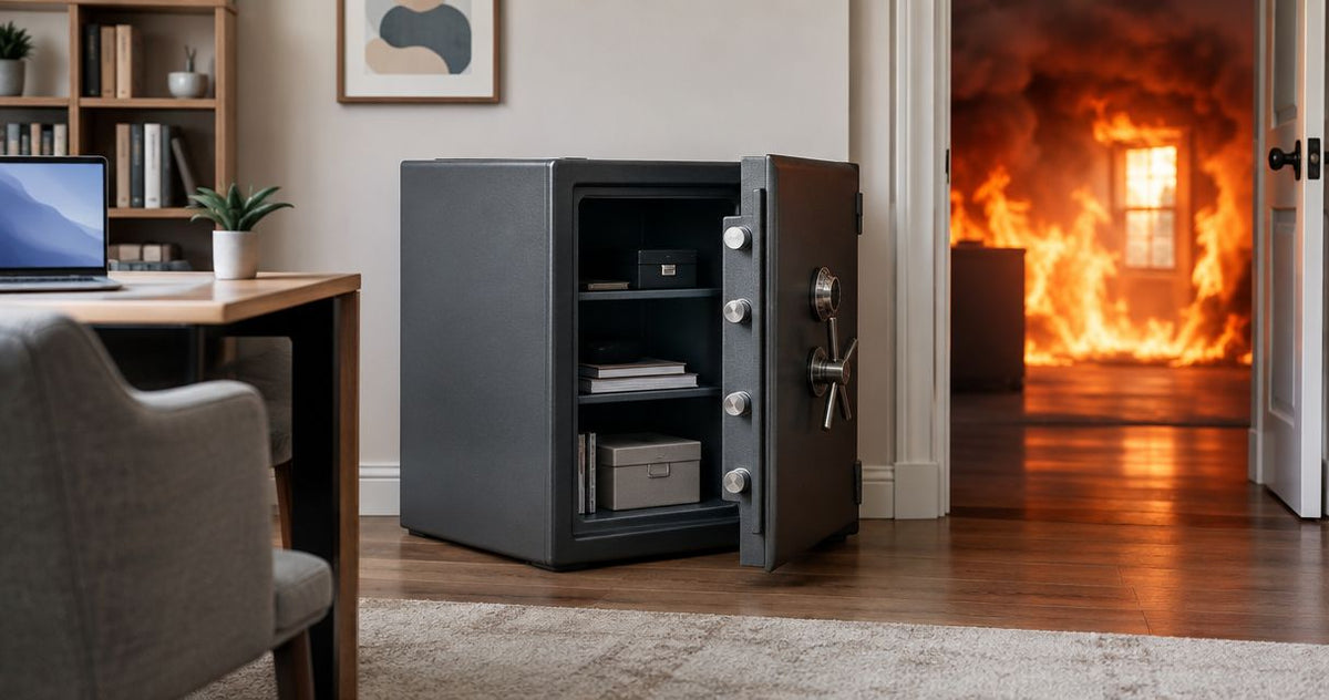 How long does a fire-rated safe protect contents?