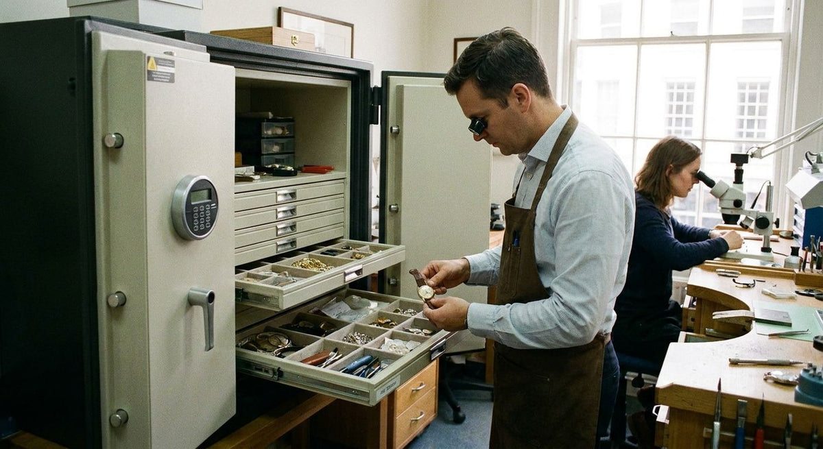 Safes for jewellery repair and watch service workshops