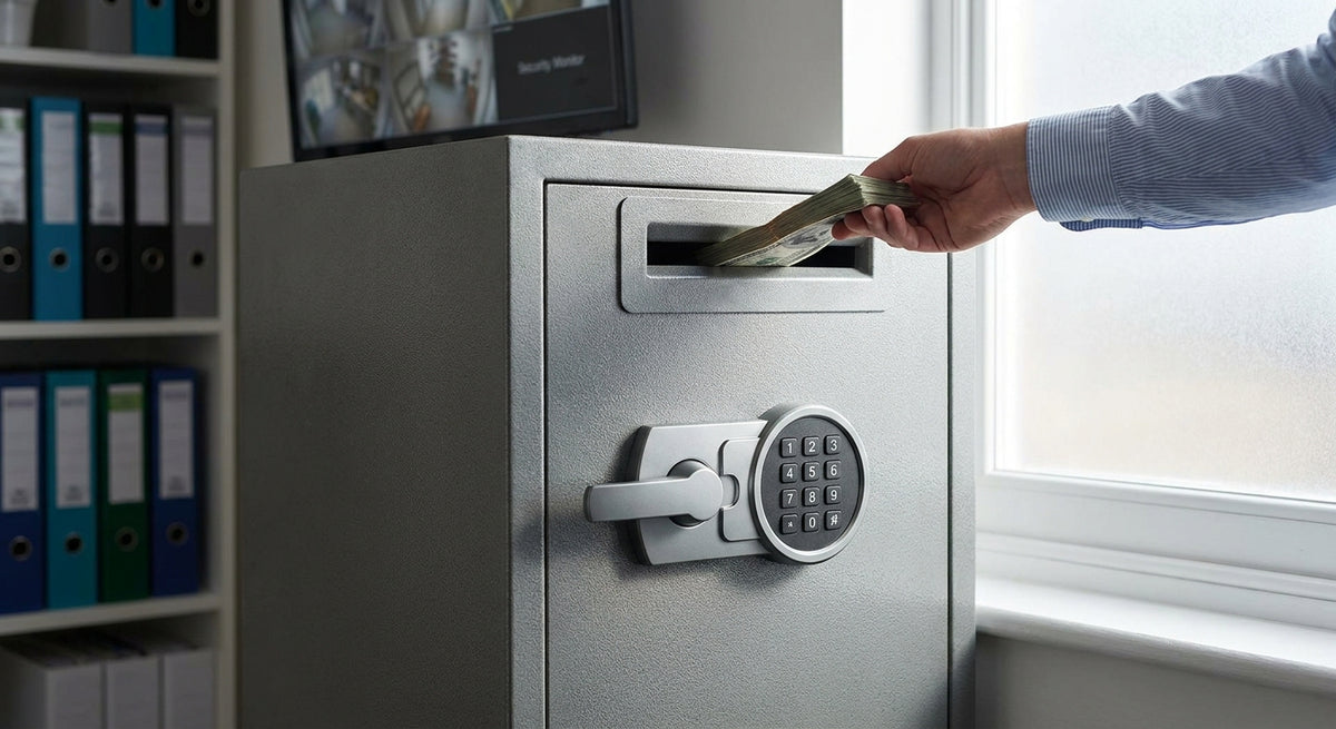 Commerce safes for retail cash storage