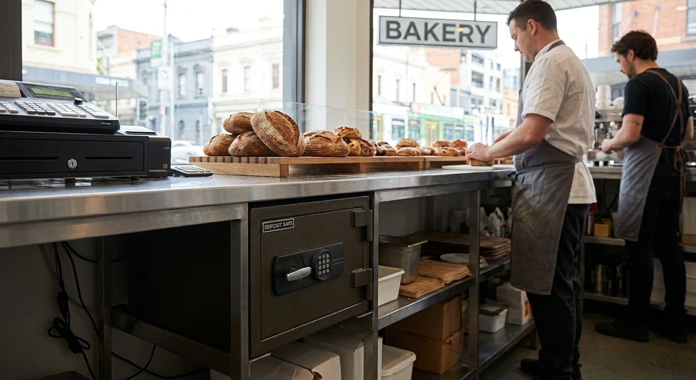 Deposit safes for bakeries and food service businesses