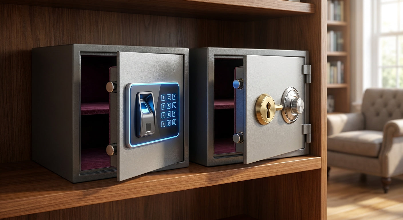 Digital vs mechanical lock safes for homes