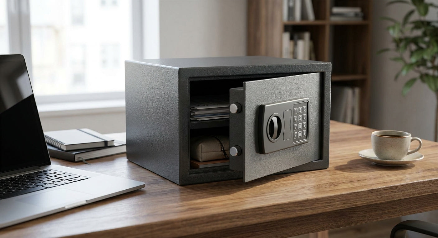 Small fireproof safes for desk storage